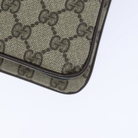 GUCCI GG Supreme Web Sherry Line Shoulder Bag PVC Beige 41 001 4085 Auth 93543 - Picture 12 of 16